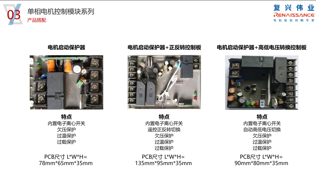 复兴伟业单相电机控制模块——电机稳定运行的守护者